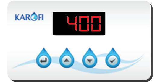 Màn hình hiển thị nhiệt độ trong máy lọc nước Karofi